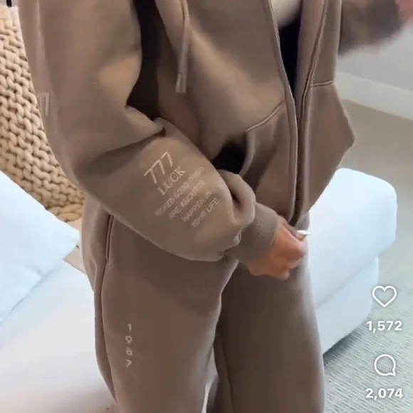 NWT 1987 Label 777 Zip up and Sweatpants Set in Nantucket Size Large L - Picture 6 of 16